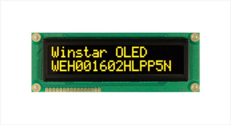 画像1: WEH001602HLPP5N00000 (OLED_キャラクタ_16x2_黄) (1)