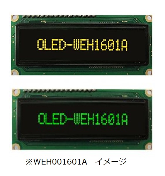 WEH001601ARPP5N00000(OLED_キャラクタ_16*1_赤)